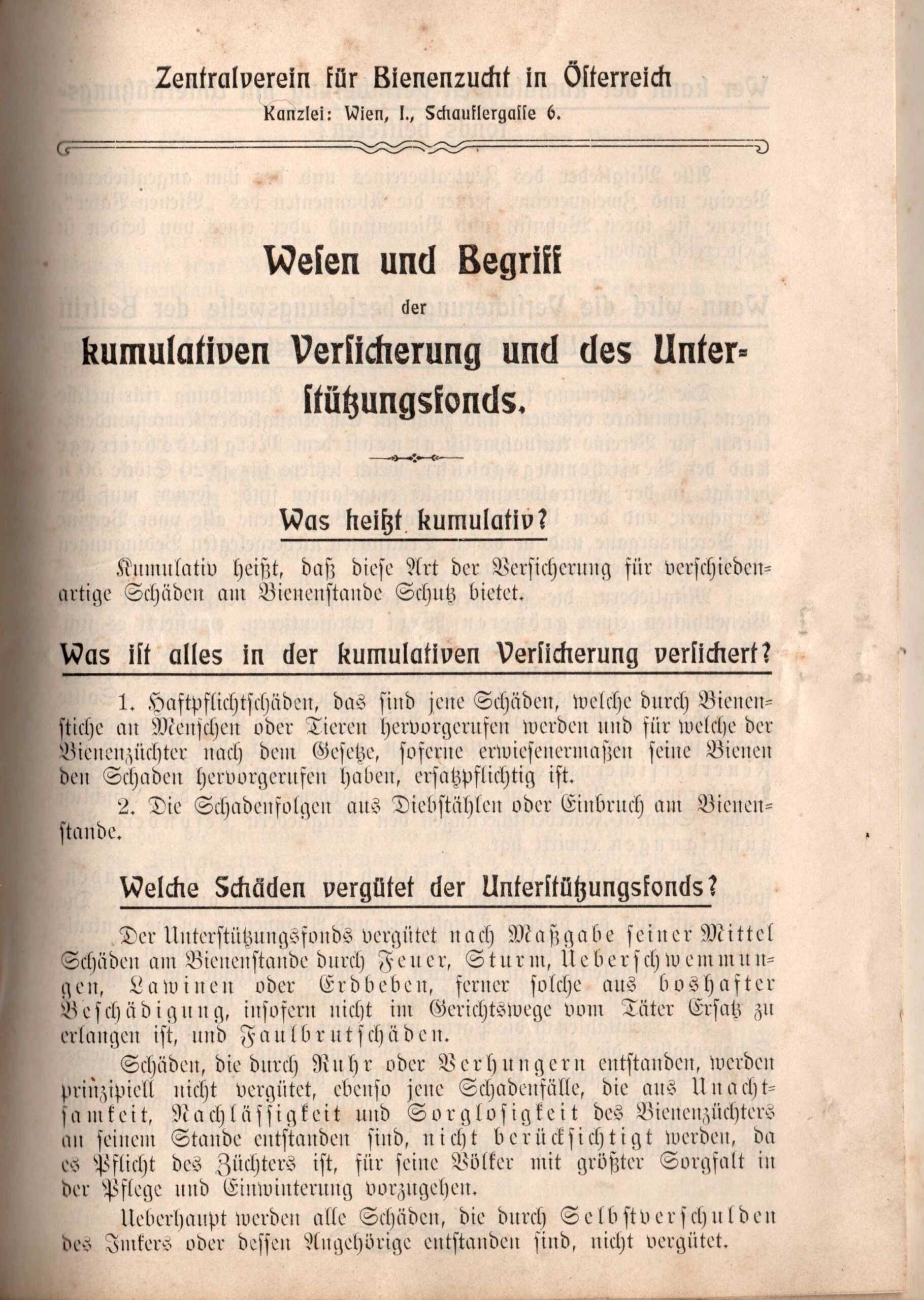 bienenzuchtverein-wildon-timeline1907 Versicherung 1