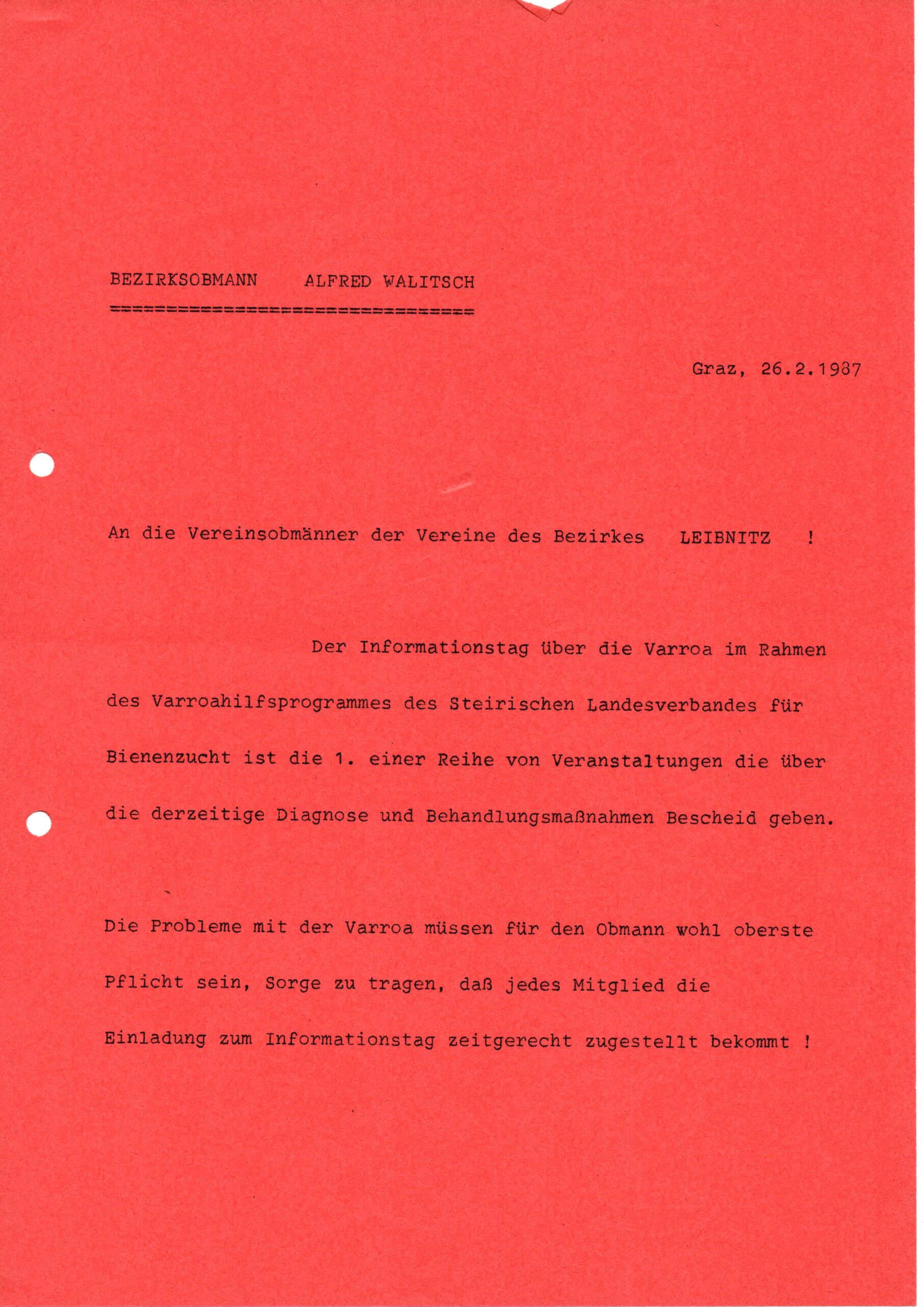 1987 Varroahilfsprogramm